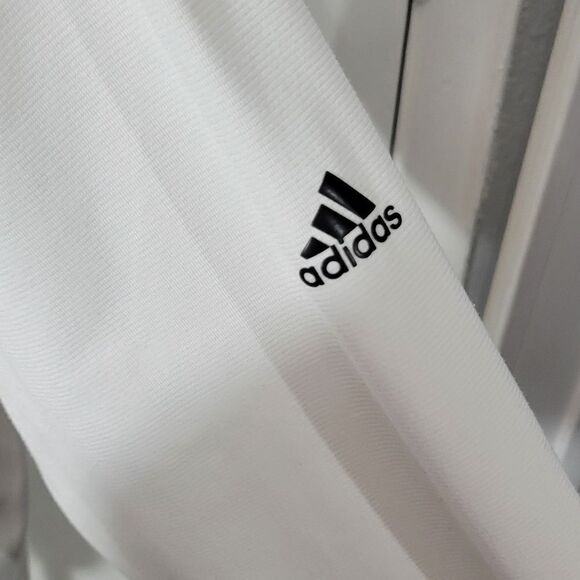 Adidas white golf zip up sweatshirt lightweight - Picture 8 of 9